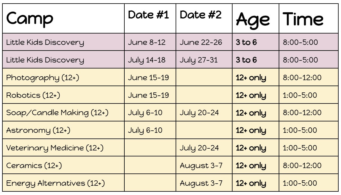 Little Kids Discovery Camp - Half Day